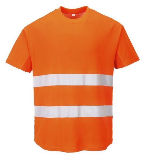 Dvoubarevné reflexní tričko M neon orange