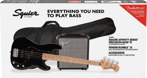 Fender Squier Affinity Series Precision Bass PJ Pack MN Černá