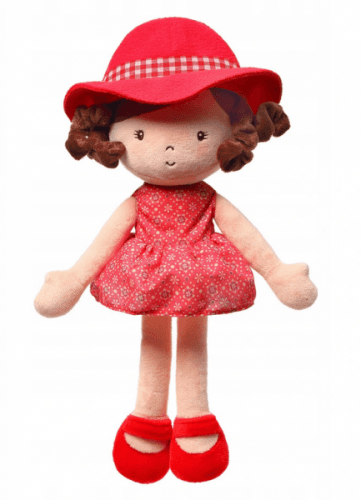 BabyOno Hadrová panenka BabyOno Poppy Doll, červená