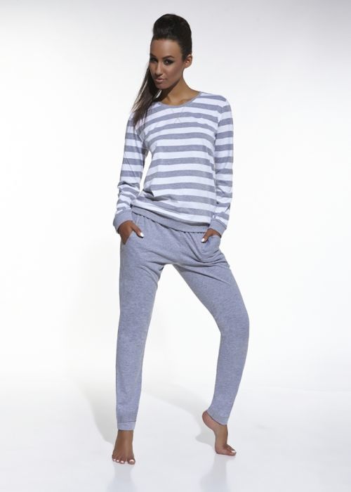 Dámské pyžamo Cornette 634/30 Molly dl/r - M - bílý