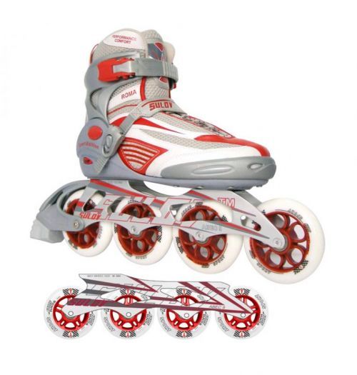 Sulov Roma 9.1 červené kolečkové brusle