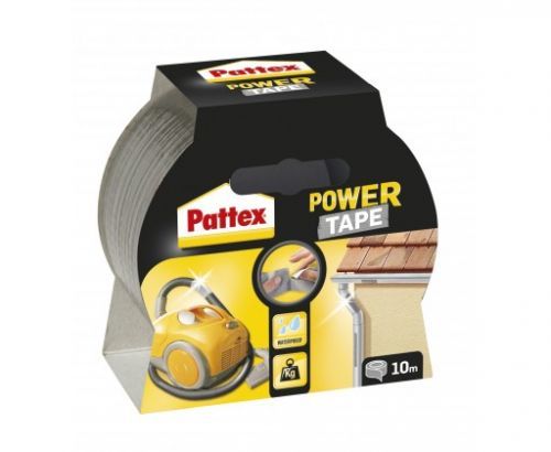 Pattex Power Tape transparentní lepicí páska stříbrná 10 m