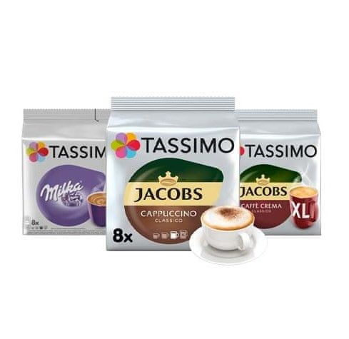 Tassimo PACK MALL -1x Cafe Crema XL, 1x Milka, 1x Cappucino