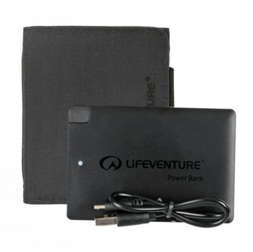 Lifeventure peněženka s powerbankou RFID Charger Wallet grey