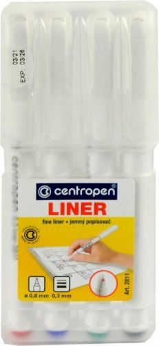 Centropen Sada popisovačů - liner - 0,3 mm - 4 ks - 2811/4