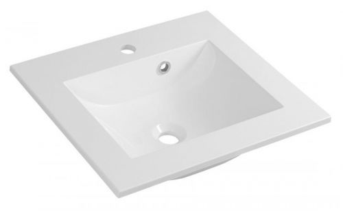 SAPHO YUKON umyvadlo 50x45cm, litý mramor, bílá YU050