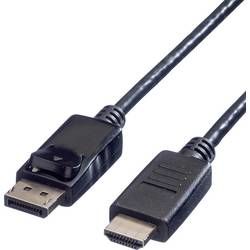 DisplayPort kabel Value [1x zástrčka DisplayPort - 1x HDMI zástrčka] černá 1.00 m