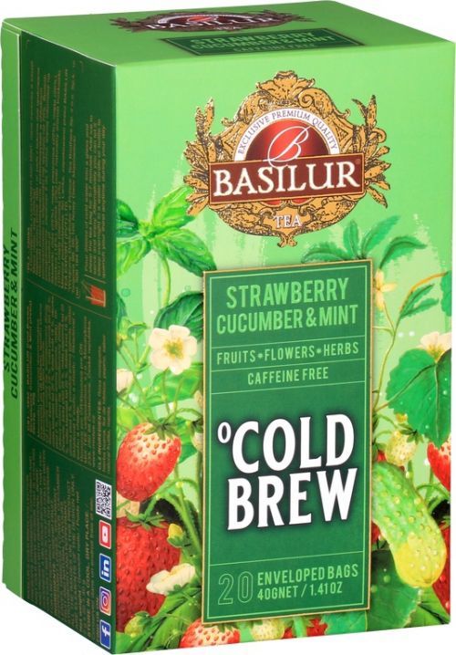 BASILUR Cold Brew Strawberry Cucumber & Mint 20x2g