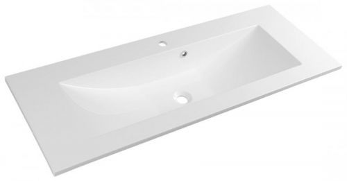 SAPHO YUKON umyvadlo 120x45cm, litý mramor, bílá YU121