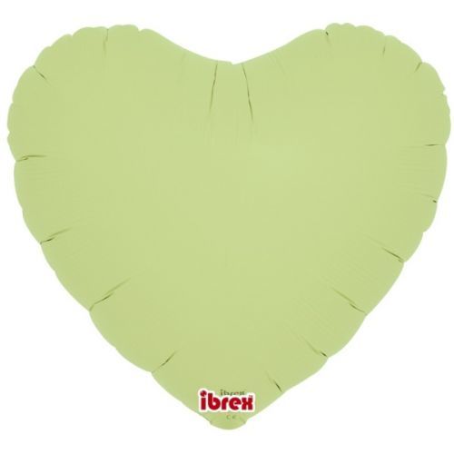 BALÓNEK fóliový Srdce pastelové zelené 35cm 5ks