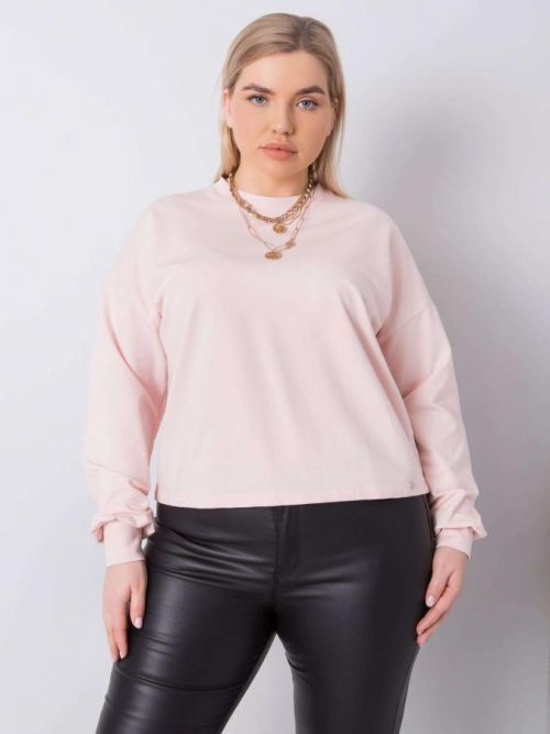 SVĚTLE RŮŽOVÁ DÁMSKÁ BASIC MIKINA RV-BL-6317.94-PINK Velikost: XL