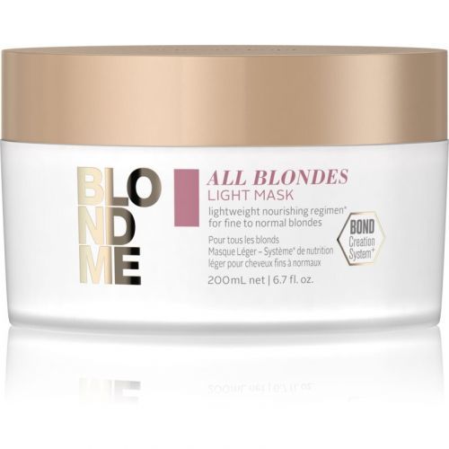 Schwarzkopf Professional Blondme All Blondes Light vyživující maska pro jemné až normální vlasy 200 ml