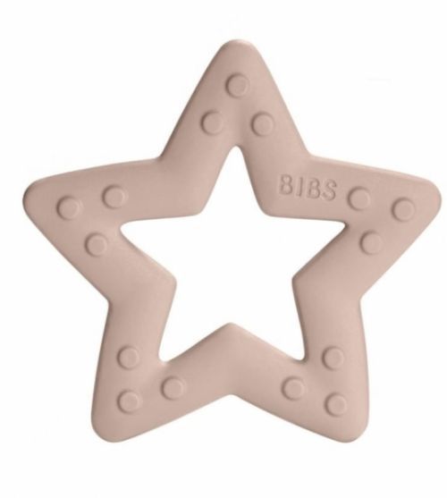 BIBS BIBS Baby Bitie Star Blush - Silikonové kousátko Hvězdička - pudrová