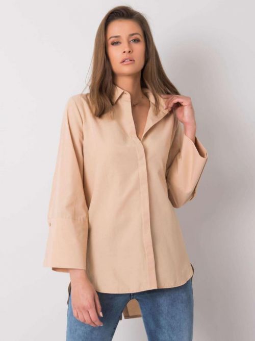 BÉŽOVÁ DÁMSKÁ KOŠILE 286-KS-561.74-BEIGE Velikost: S