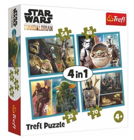Puzzle 4v1 Mandalorian a jeho svět/Star Wars