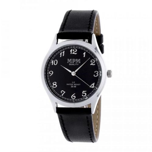 Dámské hodinky MPM v černo-stříbrném elegatním designu, vybaveny číslicemi s 3D efektem. Antialergické bez obsahu niklu. S voděodolností 3 ATM W02M.11302 173448 W02M.11302.A