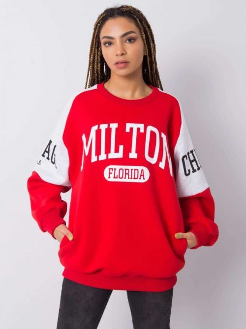 ČERVENÁ MIKINA MILTON DS-BL-1122.17X-RED Velikost: S/M