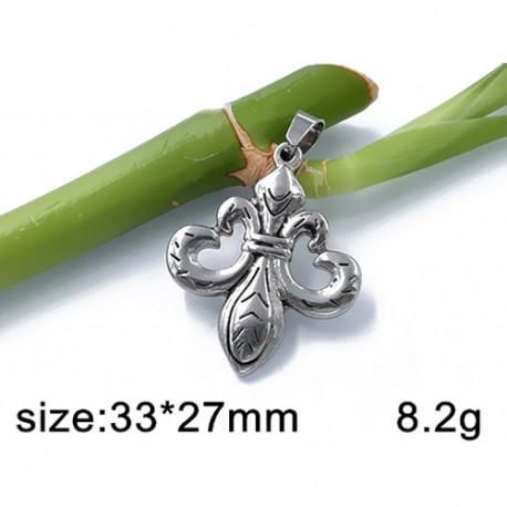 Lilie 33x27mm - ocelový přívěsek