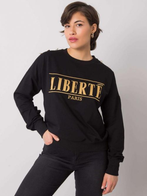 ČERNÁ DÁMSKÁ MIKINA S NÁPISEM EM-BL-4511.23-BLACK Velikost: ONE SIZE