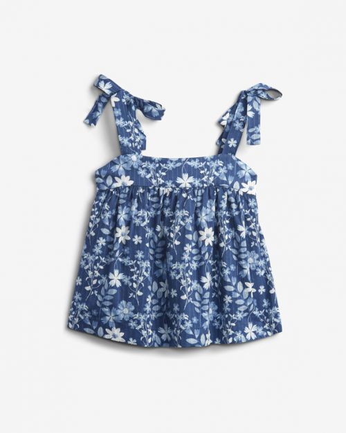 GAP Floral Top dětský Modrá