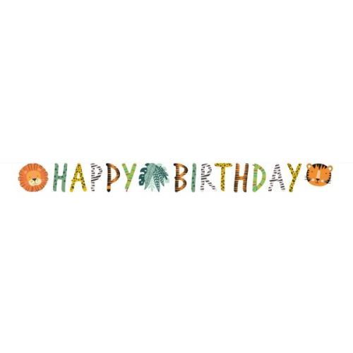 BANNER Happy Birthday Baby Safari 180x15cm