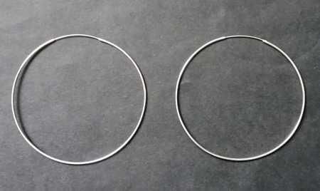 Velké kruhové stříbrné náušnice - průměr 8,3cm