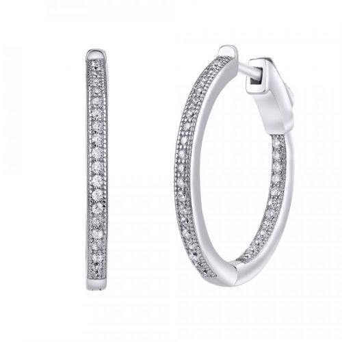 Stříbrné kruhové náušnice MILLA 22 mm - JJJE0106