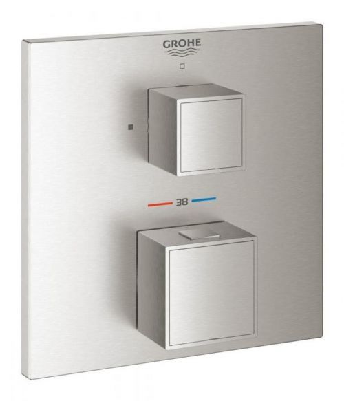 Sprchová baterie Grohe GROHTHERM CUBE bez podomítkového tělesa supersteel 24153DC0