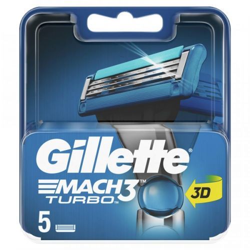 Gillette Mach3 Turbo náhradní hlavice 5ks