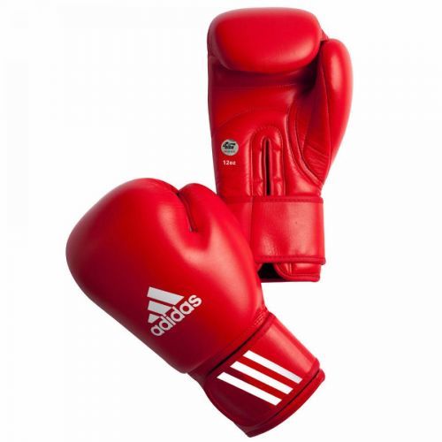 AIBA adidas boxerské rukavice - červená červená 10