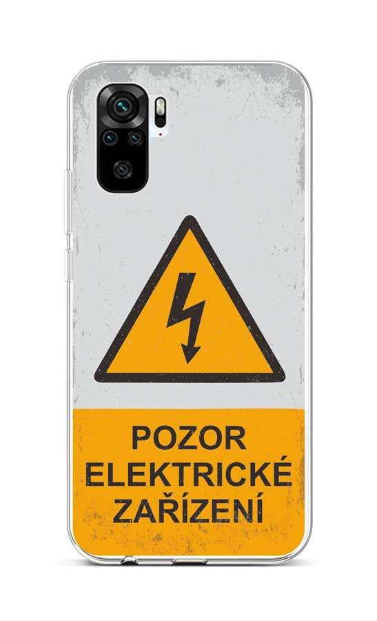 Kryt TopQ Xiaomi Redmi Note 10 silikon Pozor elektrické zařízení 58083