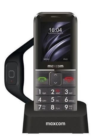 Mobilní telefon Maxcom Comfort MM735 + SOS náramek černá