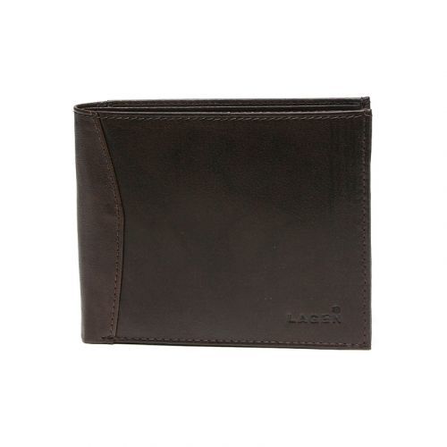Lagen Pánská peněženka kožená W 8120 Hnědá