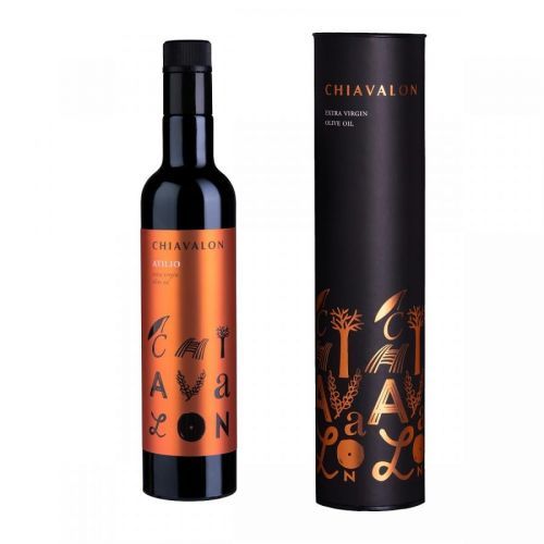 Chiavalon Atilio 500 ml - prémiový olivový olej na steaky v černé dárkové tubě