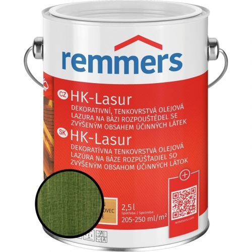 Lazura na dřevo Remmers HK Lasur tannengrün, 0,75 l