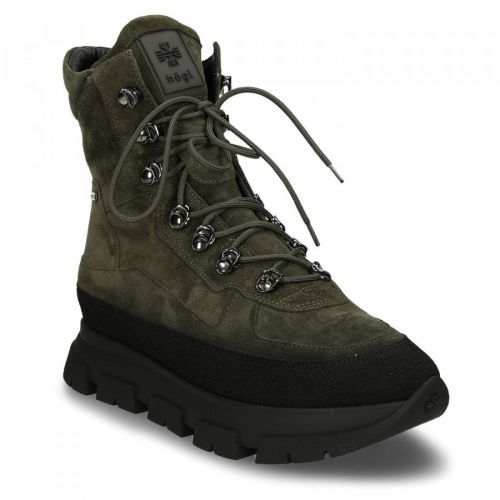 Zelená dámská kotníková obuv s Gore-tex membránou