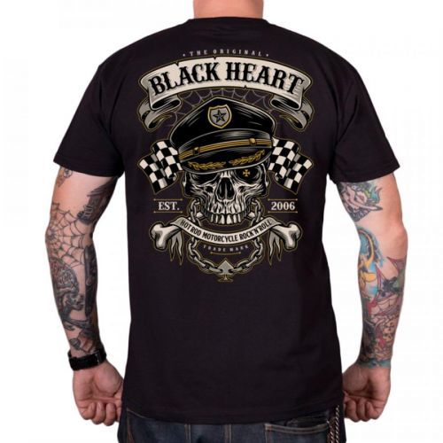 BLACK HEART Old School Racer černá - M