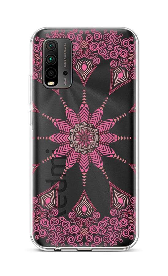 Kryt TopQ Xiaomi Redmi 9T silikon Pink Mandala 58120