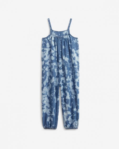 GAP Tie-Dye Denim Overal dětský Modrá