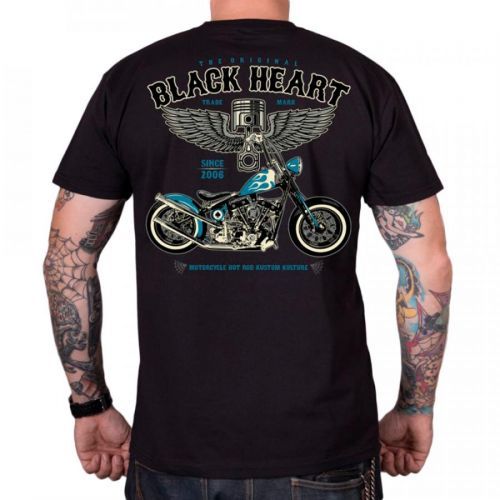 BLACK HEART Blue Chopper černá - M