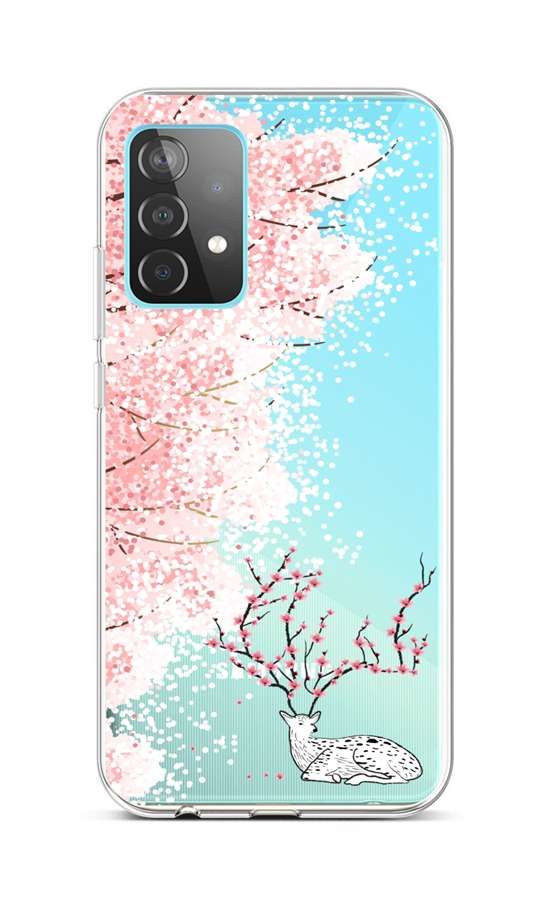 Kryt TopQ Samsung A52 silikon Blooming Deer 57389