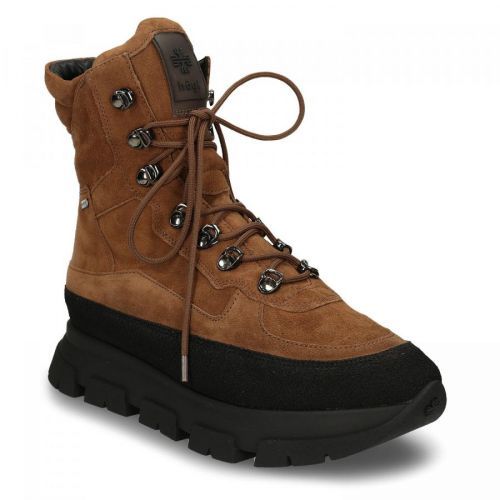 Hnědá dámská zimní kotníková obuv s Gore-tex membránou