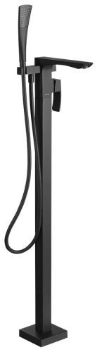 GINKO vanová baterie s připojením do podlahy, černá mat 1101-21B