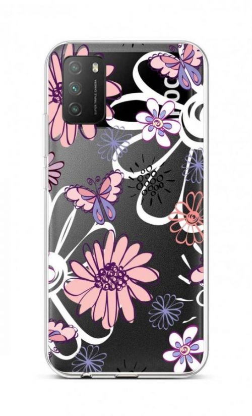 Kryt TopQ Xiaomi Poco M3 silikon Flowers 57855