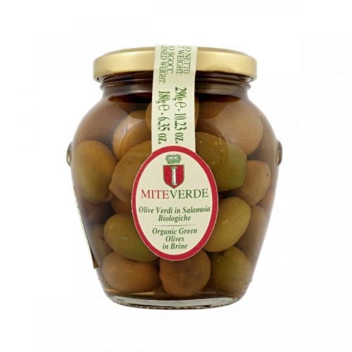 BIO zelené nakládané olivy Marina Colonna (Olives Miteverde) 180 g