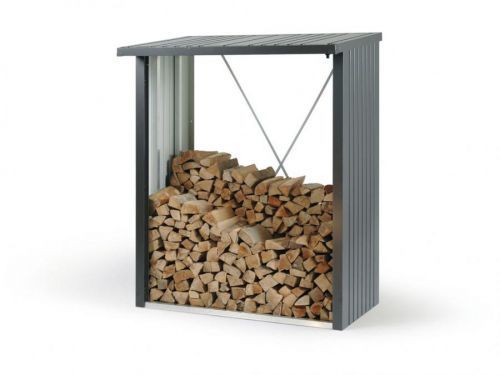 Biohort Dřevník WoodStock® 150, šedá metalíza