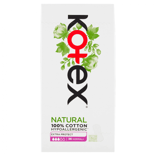 Kotex Natural normal+ slipové vložky 36 ks
