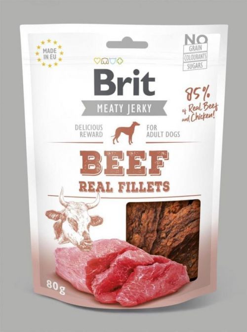 Brit Jerky Beef Fillets 12x 80g
