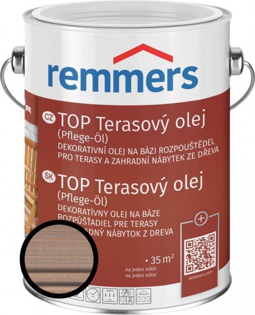 Olej terasový Remmers TOP vodově šedá, 5 l