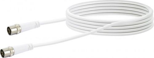 Antény, SAT kabel Schwaiger KDAK50 532, 10 dB, čtyřžilový stíněný, 5.00 m, bílá
